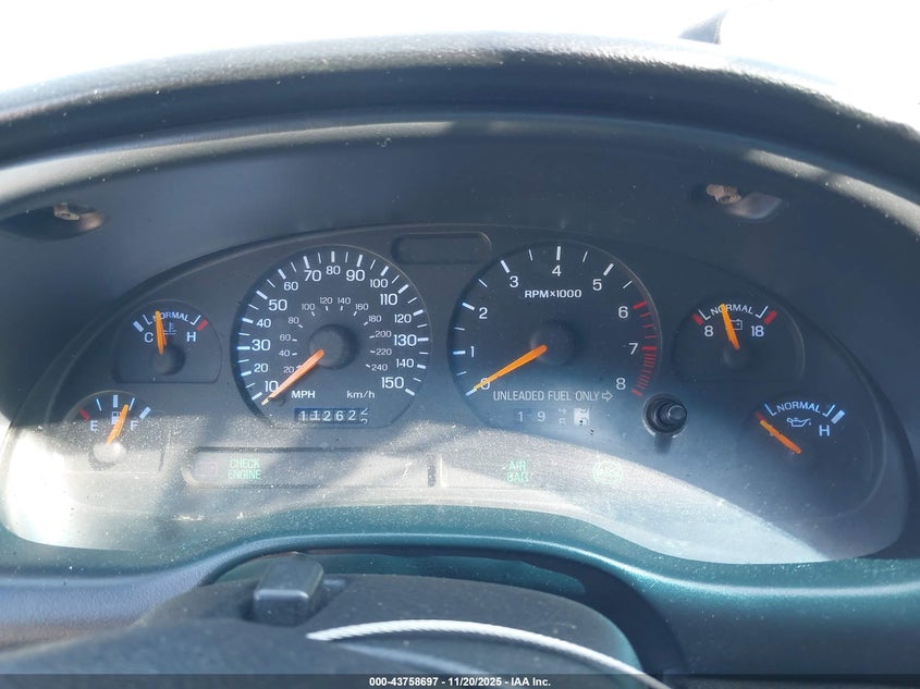 1997 Ford Mustang Gt VIN: 1FALP45X0VF183660 Lot: 43758697