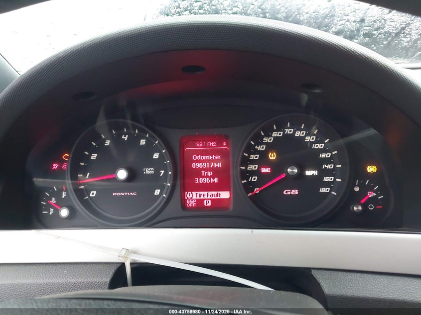 2008 Pontiac G8 Gt VIN: 6G2EC57YX8L137700 Lot: 43758980