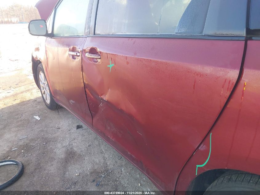 2011 Toyota Sienna Xle VIN: 5TDDK3DCXBS016482 Lot: 43759024