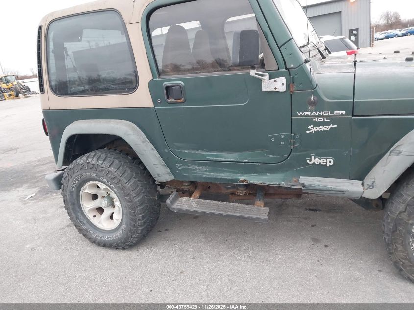 2000 Jeep Wrangler Sport VIN: 1J4FA49S7YP760846 Lot: 43759428