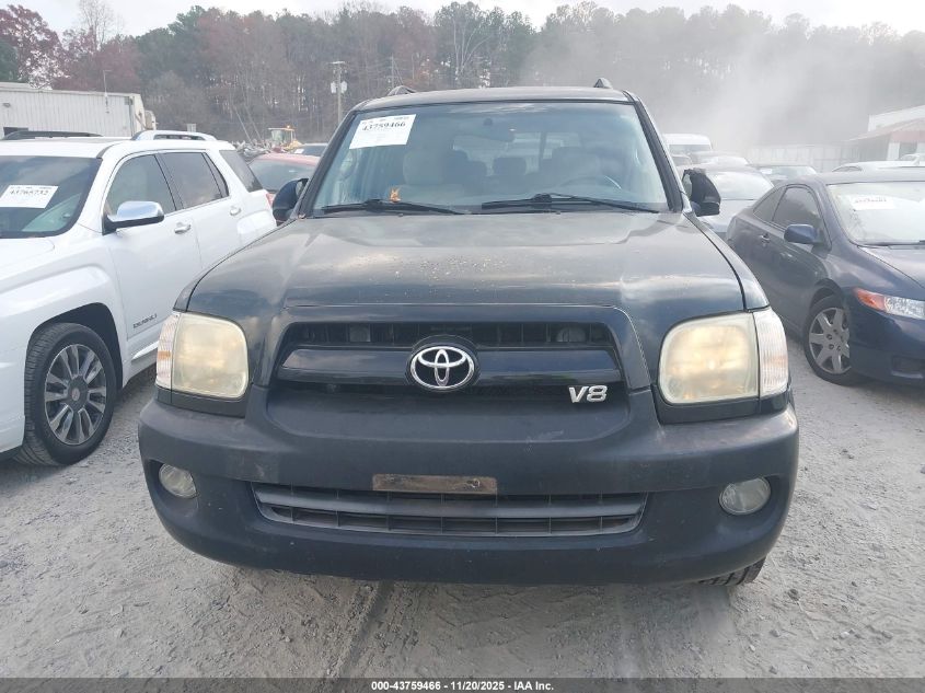 2007 Toyota Sequoia Sr5 V8 VIN: 5TDZT34A87S296749 Lot: 43759466