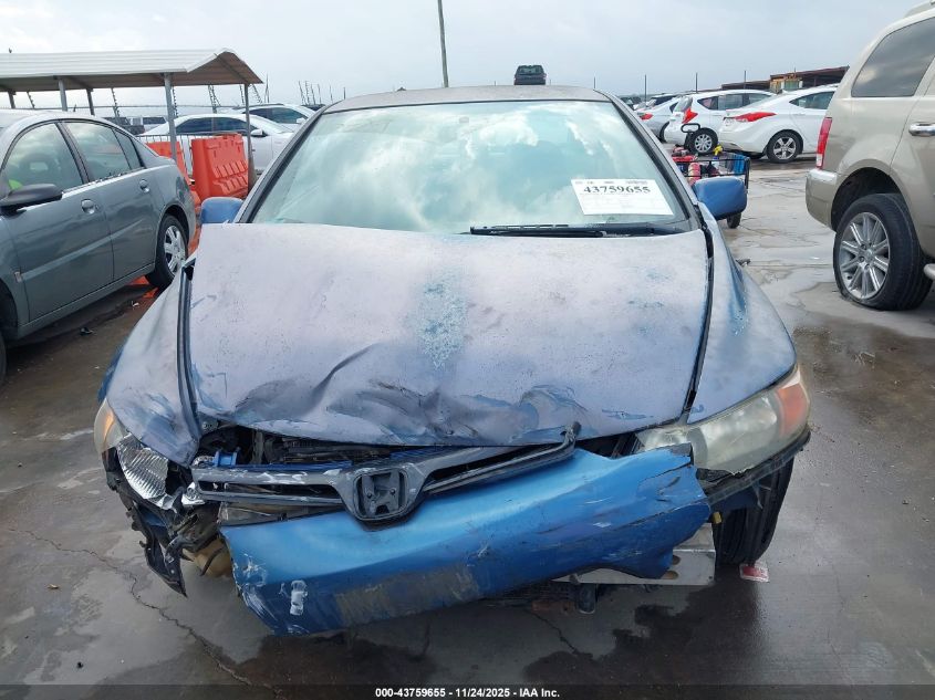 2007 Honda Civic Lx VIN: 2HGFG12667H503410 Lot: 43759655