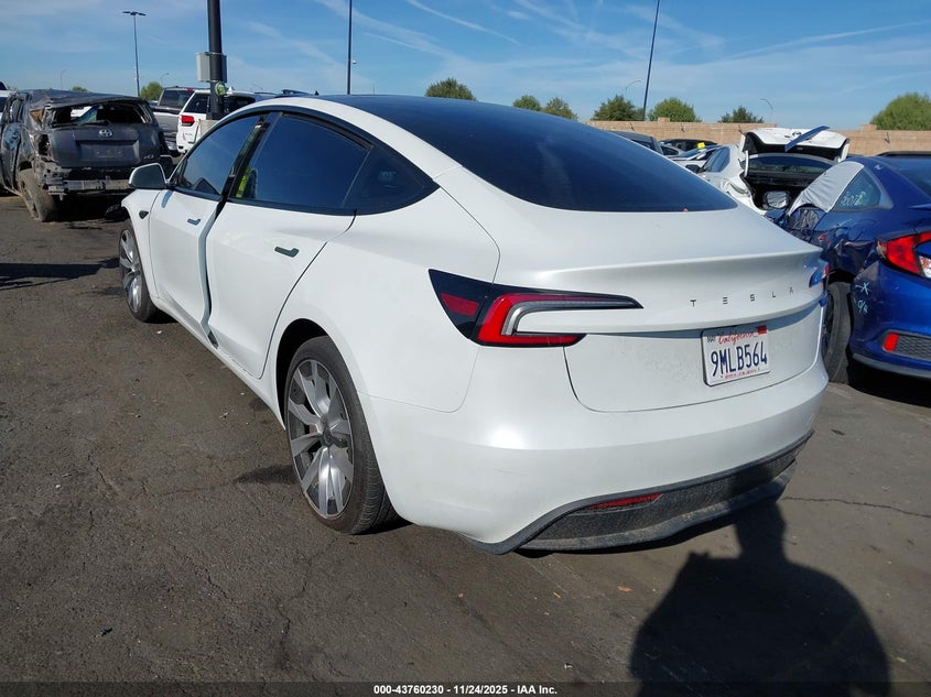 2024 Tesla Model 3 Long Range Dual Motor All-Wheel Drive/Rear-Wheel Drive VIN: 5YJ3E1EA6RF751091 Lot: 43760230