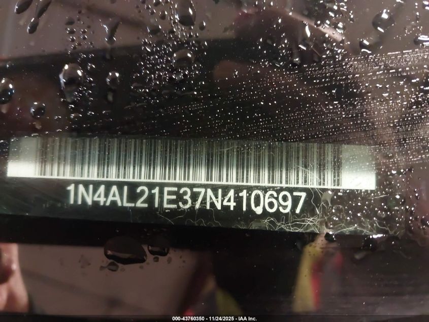 2007 Nissan Altima 2.5 S VIN: 1N4AL21E37N410697 Lot: 43760350