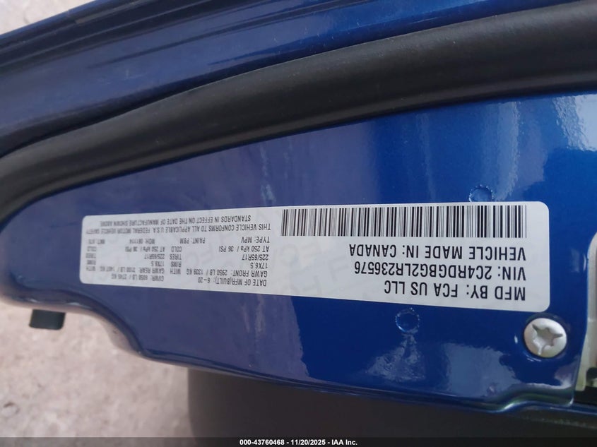 2020 Dodge Grand Caravan Se Plus VIN: 2C4RDGBG2LR236576 Lot: 43760468