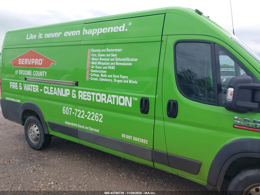 2015 Ram Promaster Cargo Van High Roof VIN: 3C6URVJGXFE508242 Lot: 43760729