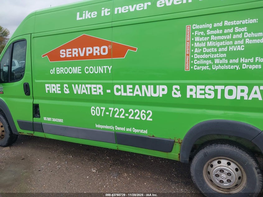 2015 Ram Promaster Cargo Van High Roof VIN: 3C6URVJGXFE508242 Lot: 43760729