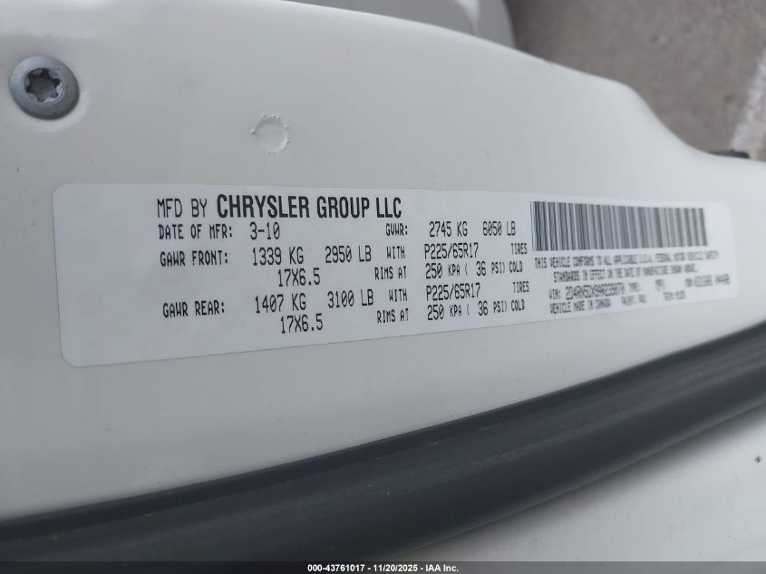 2010 Dodge Grand Caravan Sxt VIN: 2D4RN5DX9AR239070 Lot: 43761017