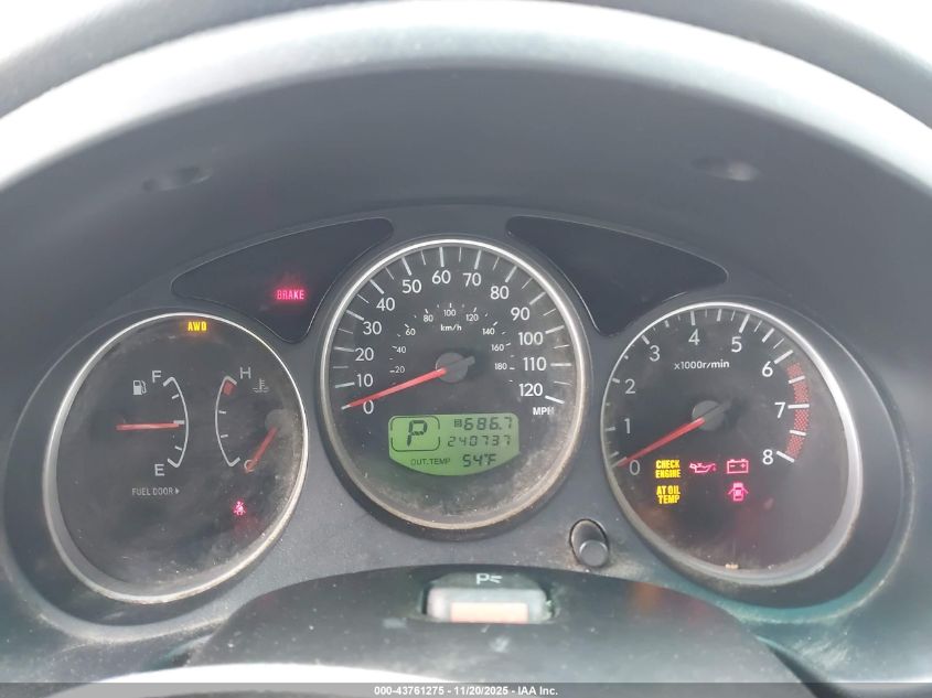 2005 Subaru Forester 2.5X VIN: JF1SG636X5H730911 Lot: 43761275