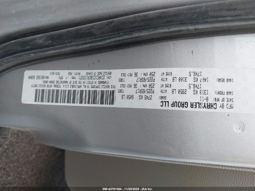 2012 Chrysler Town & Country Touring-L VIN: 2C4RC1CG8CR133371 Lot: 43761364