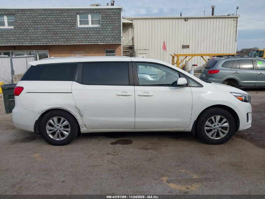 2016 Kia Sedona Lx VIN: KNDMB5C1XG6198882 Lot: 43761389