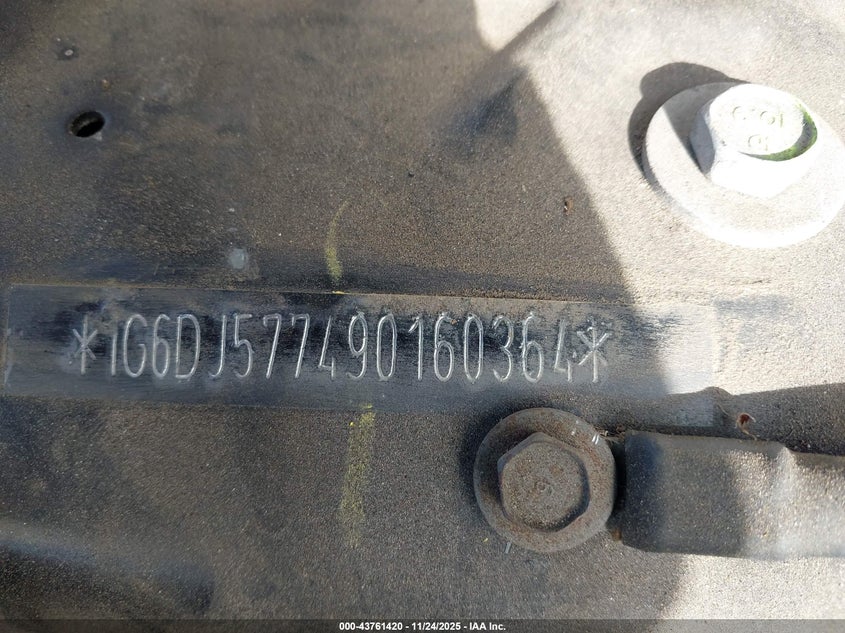 2009 Cadillac Cts Standard VIN: 1G6DJ577490160364 Lot: 43761420