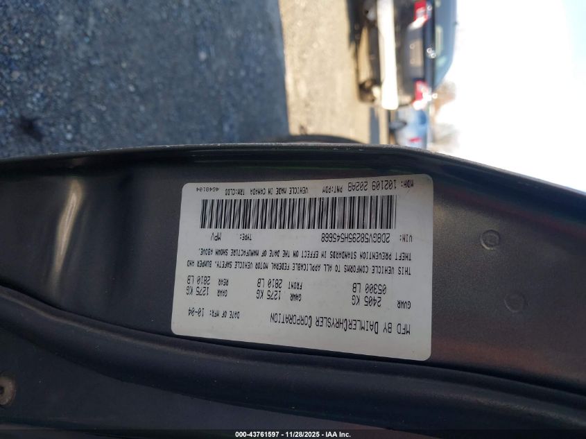 2005 Dodge Magnum Rt VIN: 2D8GV58295H545668 Lot: 43761597