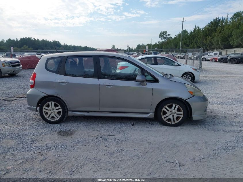 2007 Honda Fit Sport VIN: JHMGD38627S052823 Lot: 43761735