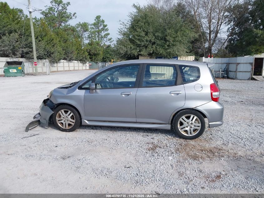 2007 Honda Fit Sport VIN: JHMGD38627S052823 Lot: 43761735