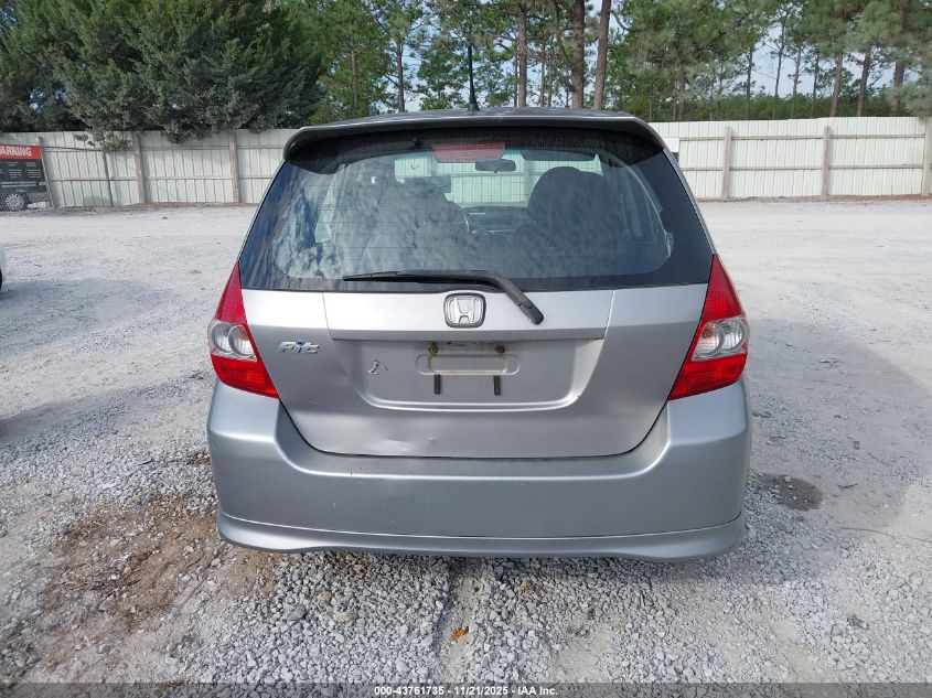 2007 Honda Fit Sport VIN: JHMGD38627S052823 Lot: 43761735