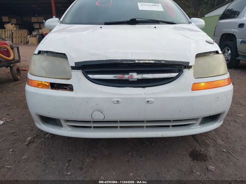 2006 Chevrolet Aveo Special Value VIN: KL1TD56606B665009 Lot: 43761804