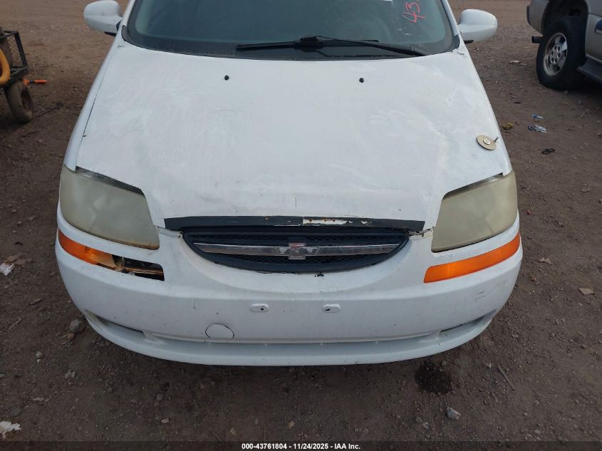 2006 Chevrolet Aveo Special Value VIN: KL1TD56606B665009 Lot: 43761804