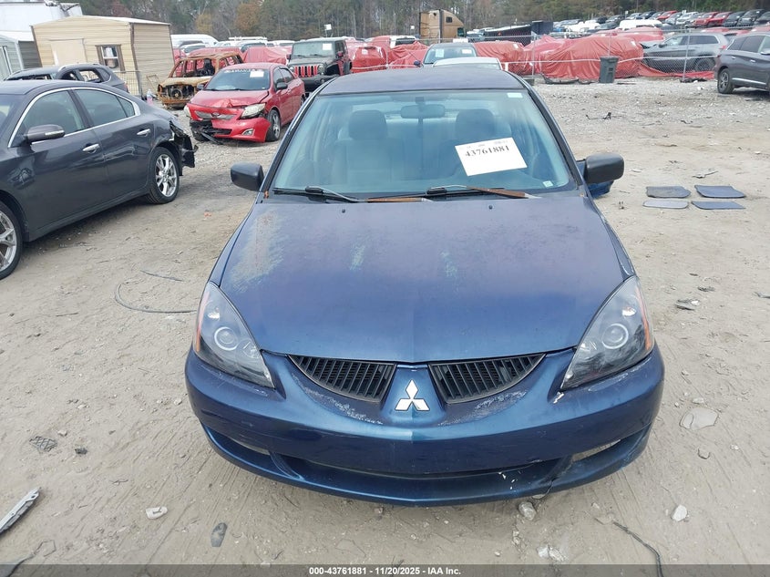 2004 Mitsubishi Lancer Es VIN: JA3AJ26E24U058575 Lot: 43761881