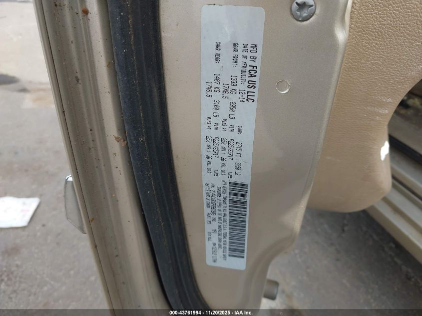 2015 Chrysler Town & Country Touring VIN: 2C4RC1BG6FR661903 Lot: 43761994