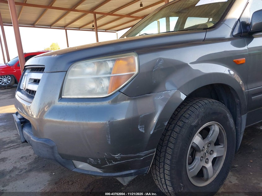2007 Honda Pilot Ex-L VIN: 2HKYF18757H500550 Lot: 43762004