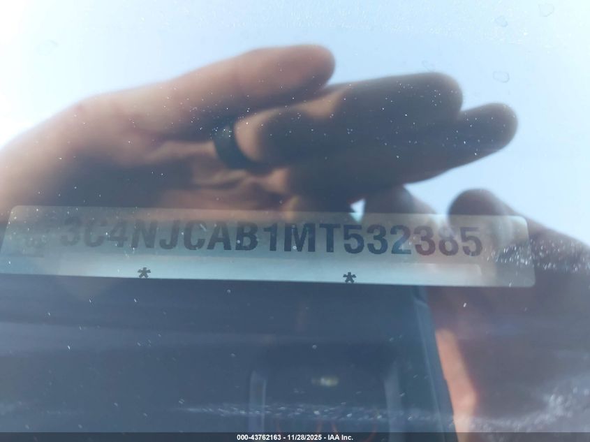 2021 Jeep Compass Sport Fwd VIN: 3C4NJCAB1MT532385 Lot: 43762163