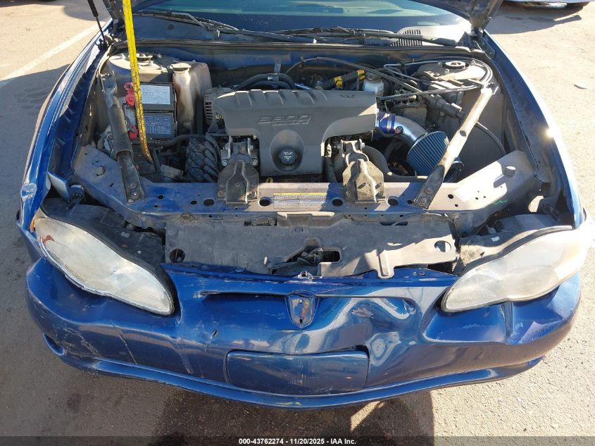 2004 Chevrolet Monte Carlo Ss VIN: 2G1WX15K749313363 Lot: 43762274