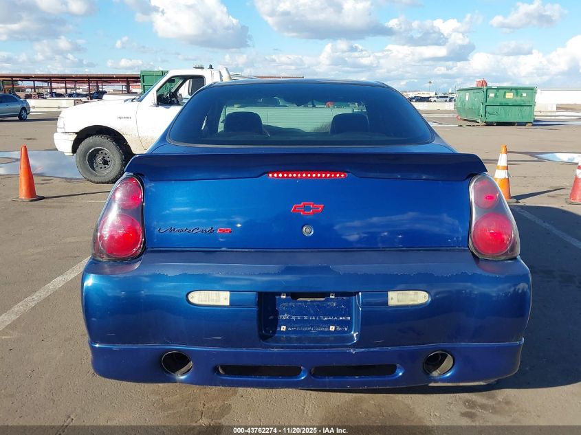 2004 Chevrolet Monte Carlo Ss VIN: 2G1WX15K749313363 Lot: 43762274