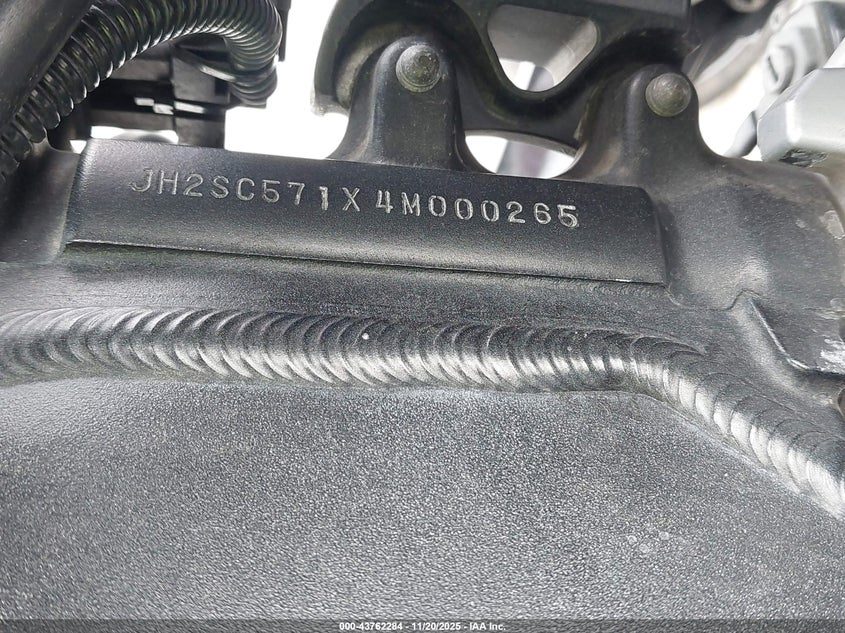 2004 Honda Cbr1000 Rr VIN: JH2SC571X4M000265 Lot: 43762284