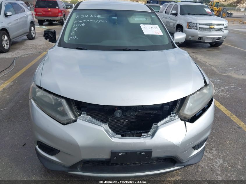 2016 Nissan Rogue S VIN: 5N1AT2MN9GC832356 Lot: 43762593