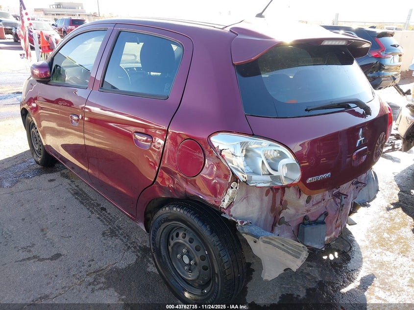 2018 Mitsubishi Mirage VIN: ML3AA28J3JH002972 Lot: 43762735