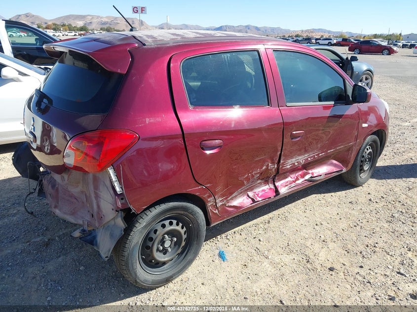 Vin: ml3aa28j3jh002972, lot: 44258133, mitsubishi mirage 20184