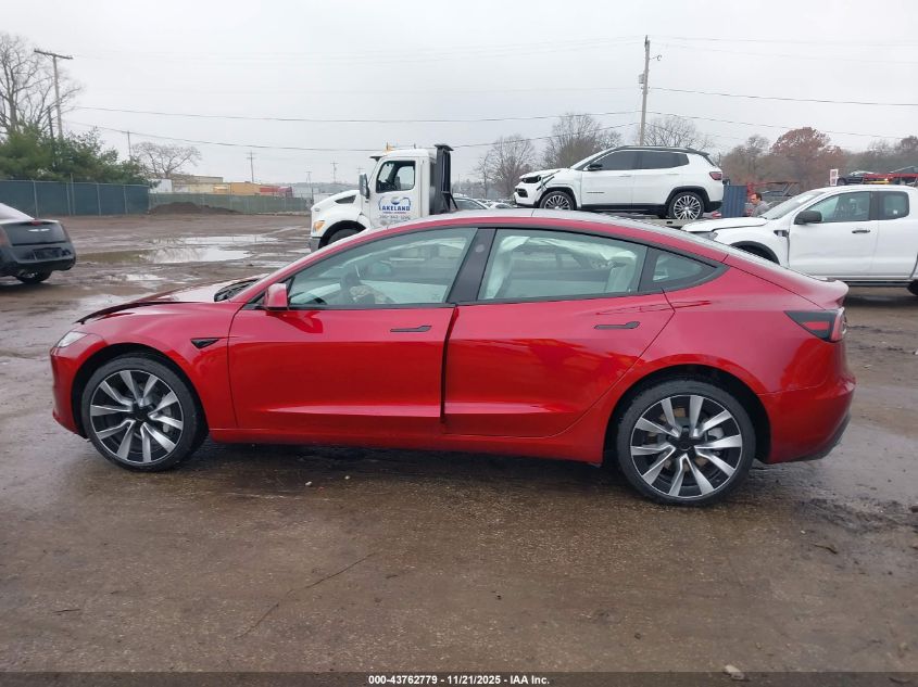 2025 Tesla Model 3 Long Range Rear-Wheel Drive/Standard VIN: 5YJ3E1EA1SF014547 Lot: 43762779