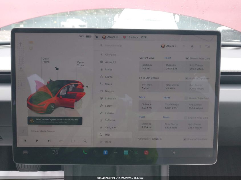 2025 Tesla Model 3 Long Range Rear-Wheel Drive/Standard VIN: 5YJ3E1EA1SF014547 Lot: 43762779