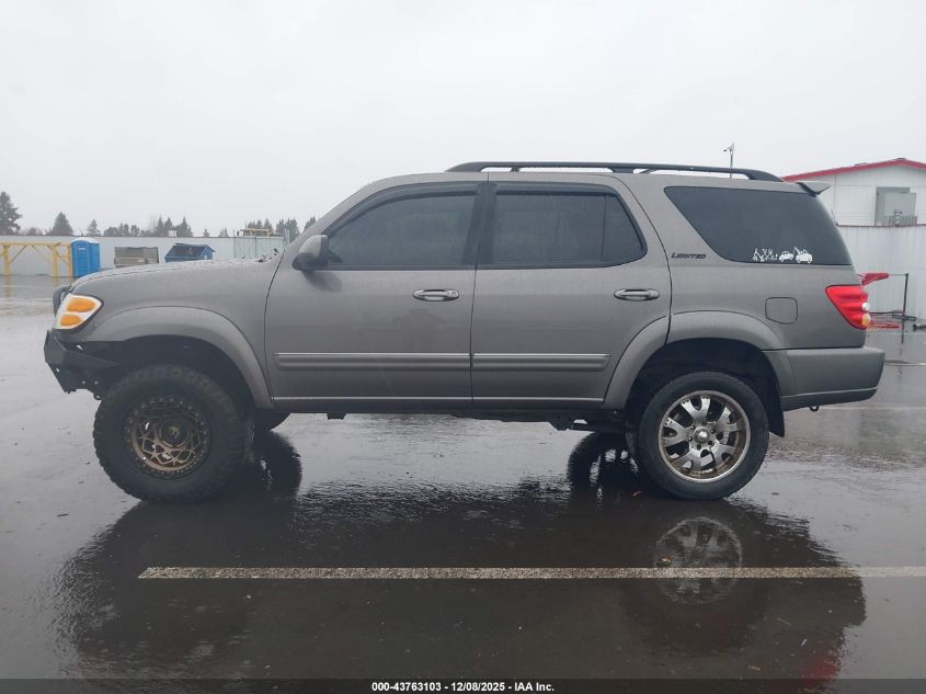 2003 Toyota Sequoia Limited V8 VIN: 5TDBT48A13S145618 Lot: 43763103