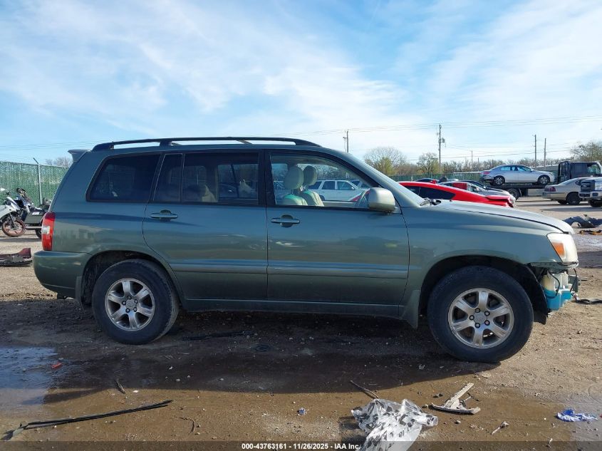 2007 Toyota Highlander V6 VIN: JTEGP21A070133361 Lot: 43763161