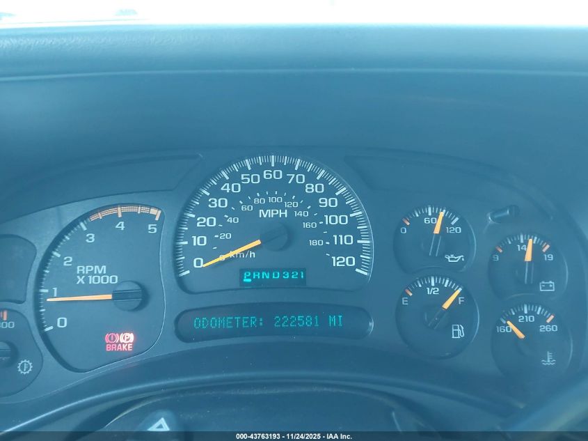 2005 Chevrolet Silverado 2500Hd Ls VIN: 1GCHK23245F905304 Lot: 43763193