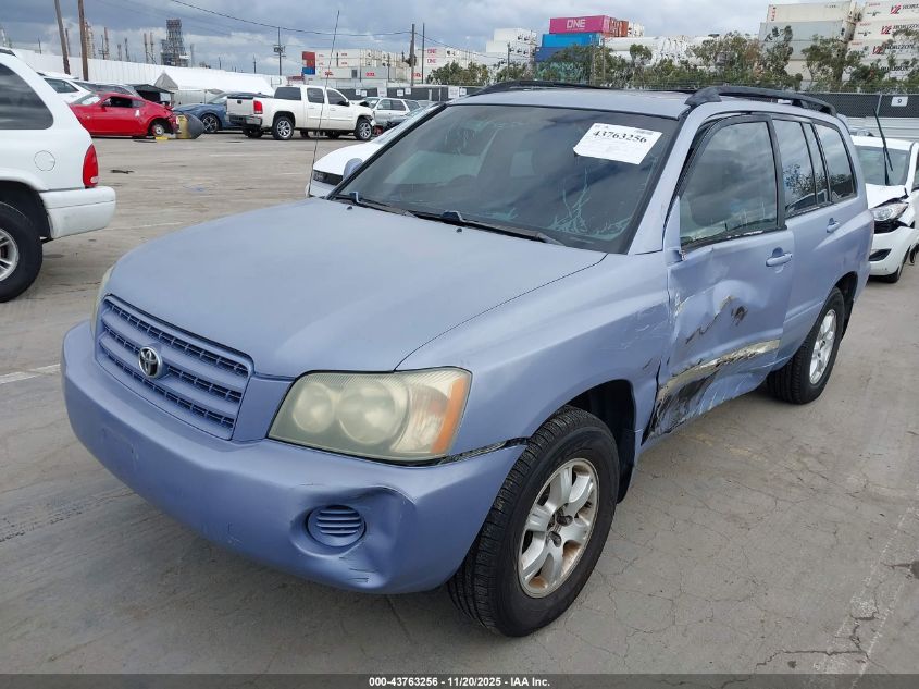 2003 Toyota Highlander V6 VIN: JTEGF21A430073906 Lot: 43763256