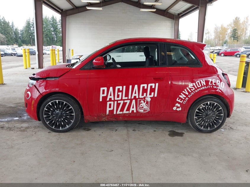 2024 Fiat 500E Inspi(Red) Fwd VIN: ZFAFFAA40RX203420 Lot: 43763457