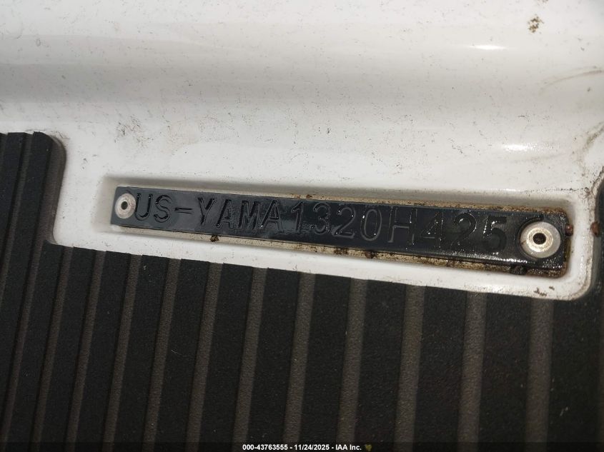 2025 Yamaha Vx VIN: 00000YAMA1320H425 Lot: 43763555