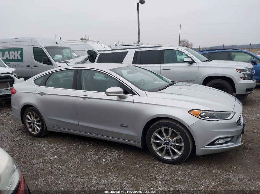 2017 Ford Fusion Energi Se Luxury VIN: 3FA6P0PU2HR160770 Lot: 43763571