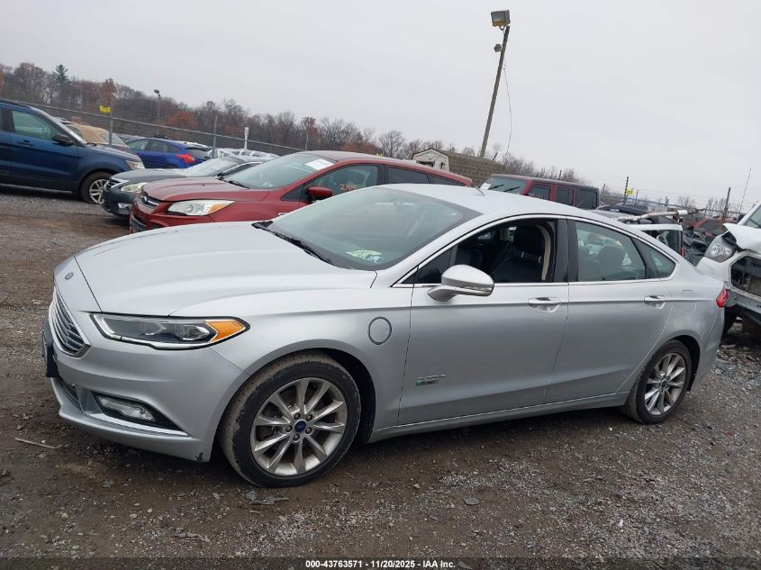2017 Ford Fusion Energi Se Luxury VIN: 3FA6P0PU2HR160770 Lot: 43763571