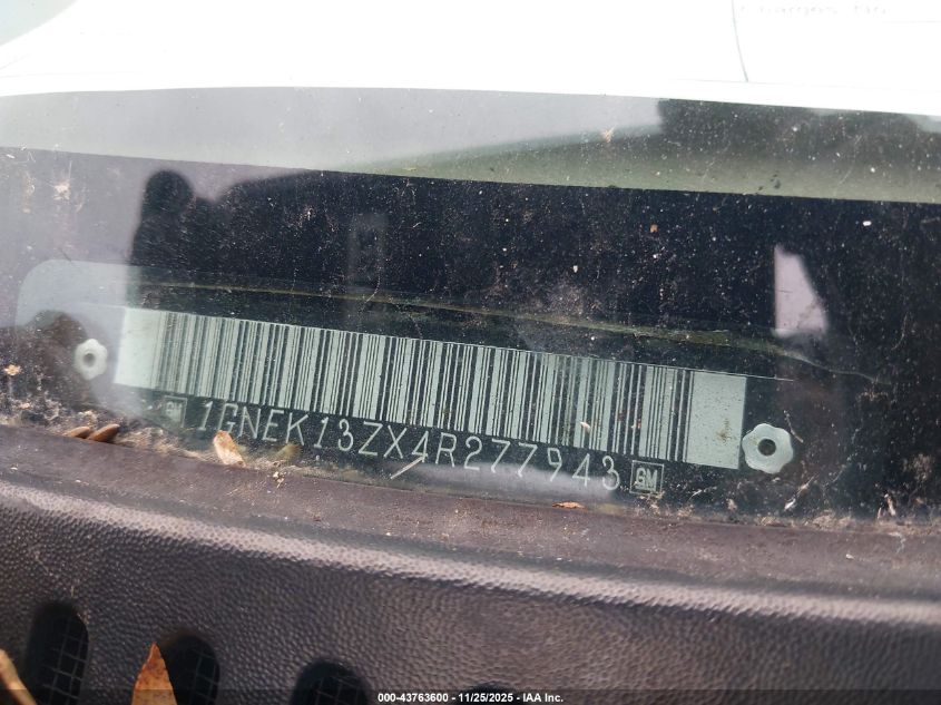 2004 Chevrolet Tahoe Lt VIN: 1GNEK13ZX4R277943 Lot: 43763600