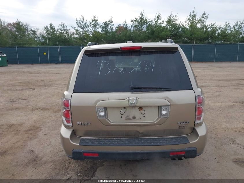 2006 Honda Pilot Ex-L VIN: 2HKYF18586H559430 Lot: 43763834