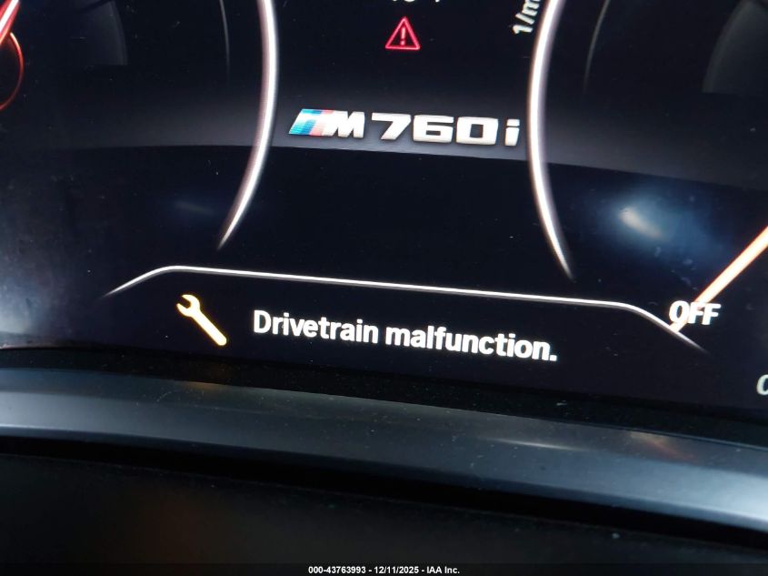 2019 BMW M760I xDrive VIN: WBA7H6C52KG615190 Lot: 43763993