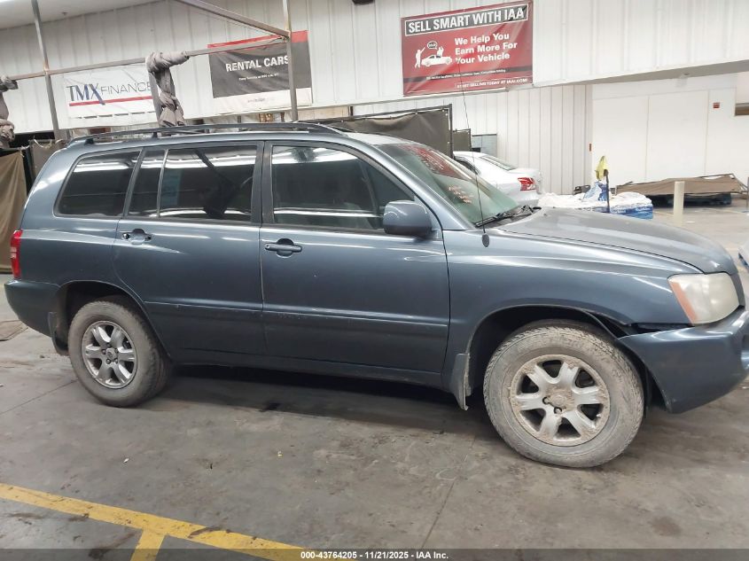 2003 Toyota Highlander V6 VIN: JTEGF21A230098481 Lot: 43764205