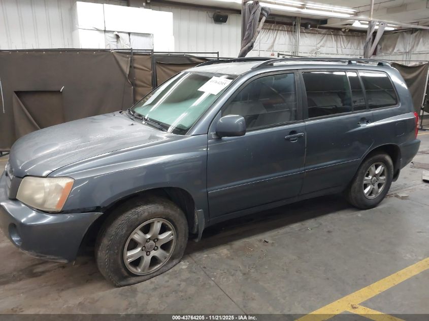 2003 Toyota Highlander V6 VIN: JTEGF21A230098481 Lot: 43764205