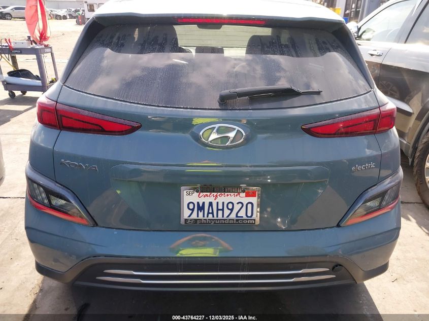 2022 Hyundai Kona Electric Limited VIN: KM8K53AG8NU136430 Lot: 43764227