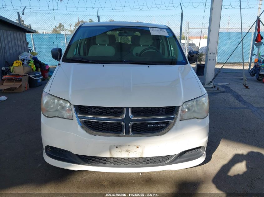 2012 Dodge Grand Caravan Se/Avp VIN: 2C4RDGBG5CR235325 Lot: 43764306