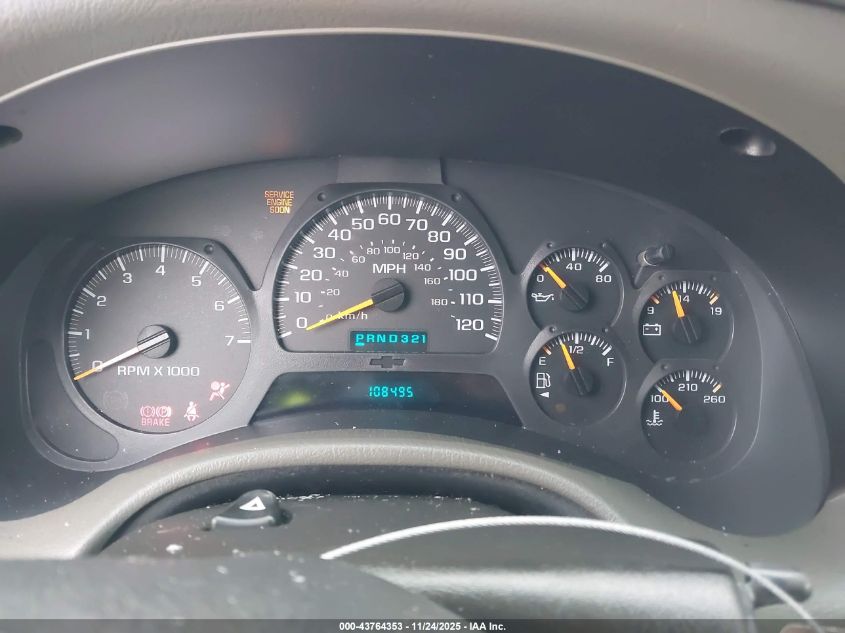 2003 Chevrolet Trailblazer Lt VIN: 1GNDS13S632131125 Lot: 43764353